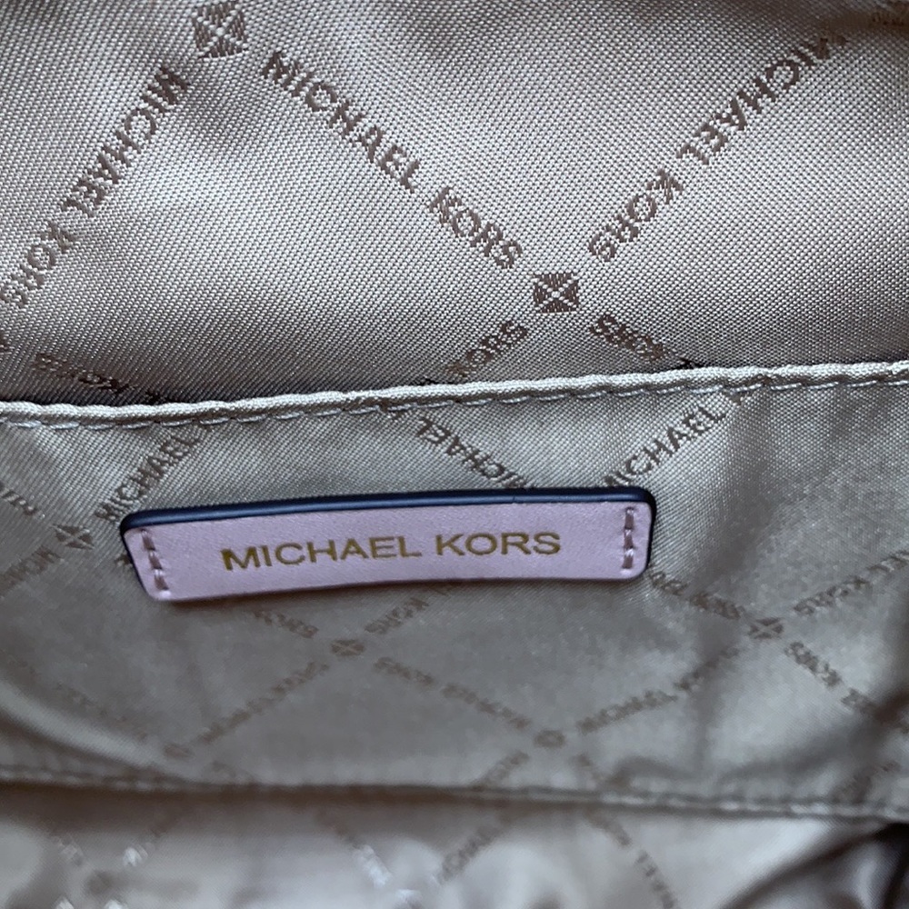 Michael Kors Avril Small Leather Top-Zip Satchel Powder Blush color - Picture 14 of 16